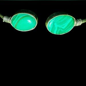 Elegant Green malachite.925 adjustable Bracelet